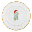Herend Christmas Dessert Plate - Santa Bunny