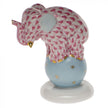 Herend Decorative Dancing Elephant - Raspberry