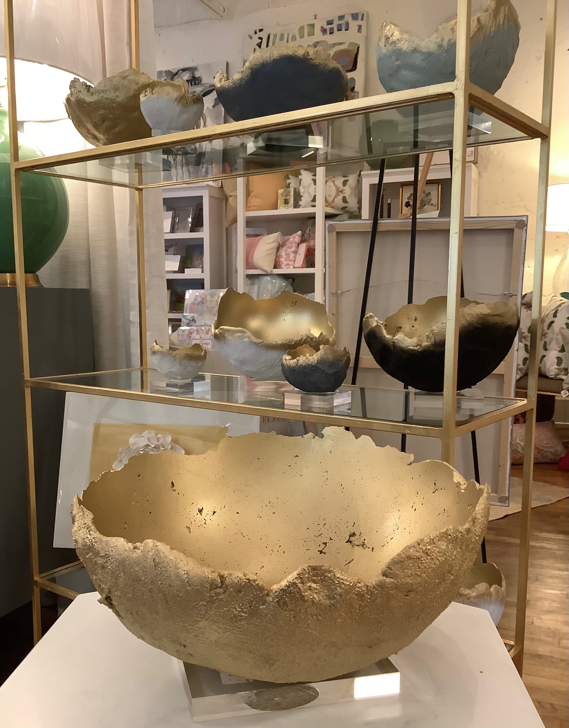 Bella Beton Concrete Bowl - Large Gold
