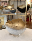 Bella Beton Concrete Bowl - Small White/Gold