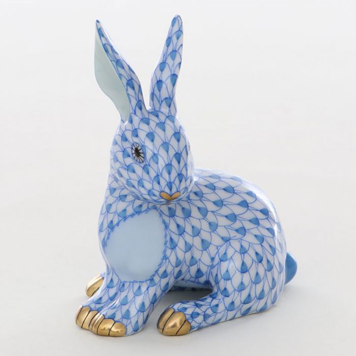 Herend Decorative Snowshoe Hare - Blue