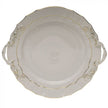 Herend Golden Edge Chop Plate with Handles
