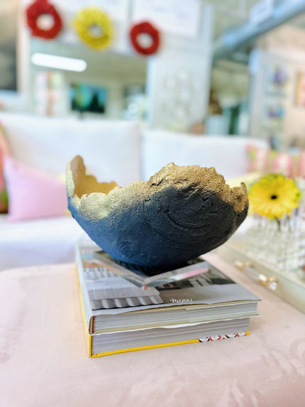 Bella Beton Concrete Bowl - Medium Black/Gold