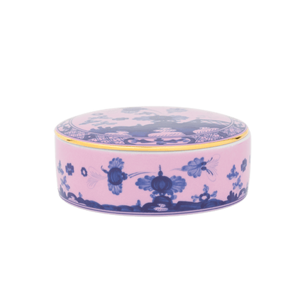 Ginori Oriente Italiano Round Box with Cover - Azalea