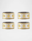 Juliska Berry & Thread Silver/Gold Napkin Ring, Set of 4-Silver/Gold