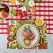Hester & Cook Red Painted Check Table Runner