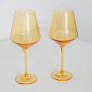 Estelle Colored Wine Glasses - Yellow