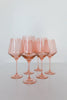 Estelle Colored Wine Glasses - Blush Pink
