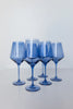 Estelle Colored Wine Glasses - Cobalt Blue
