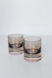 Estelle Colored Rocks Glasses - Gray Smoke