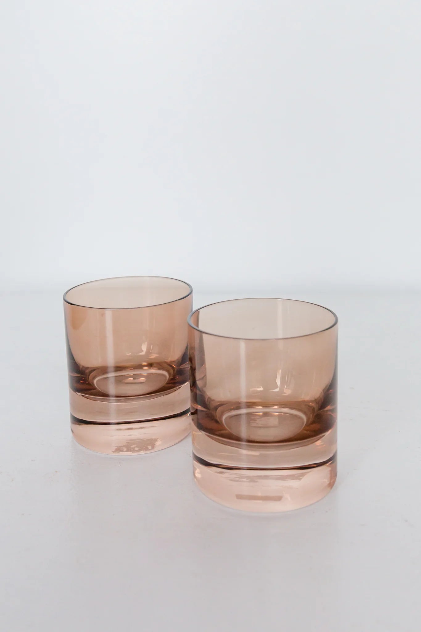 Estelle Colored Rocks Glasses - Amber Smoke
