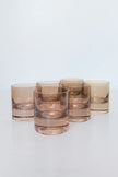 Estelle Colored Rocks Glasses - Amber Smoke