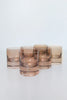 Estelle Colored Rocks Glasses - Amber Smoke