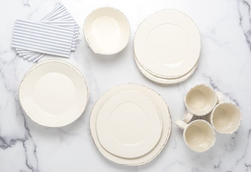 Vietri Lastra Linen European Dinner Plate