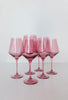 Estelle Colored Wine Glasses - Rose
