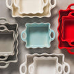 Casafina Ruffled Square Baker - Blue