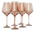 Estelle Colored Wine Glasses - Amber Smoke