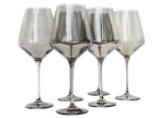 Estelle Colored Wine Glasses - Gray Smoke