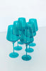 Estelle Colored Wine Glasses - Teal