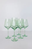 Estelle Colored Wine Glasses - Mint Green