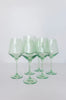 Estelle Colored Wine Glasses - Mint Green