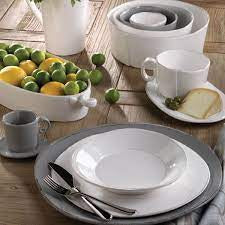 Vietri Lastra White European Dinner Plate