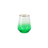 Vietri Rainbow Emerald Stemless Wine Glass
