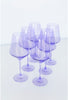 Estelle Colored Wine Glasses - Lavender
